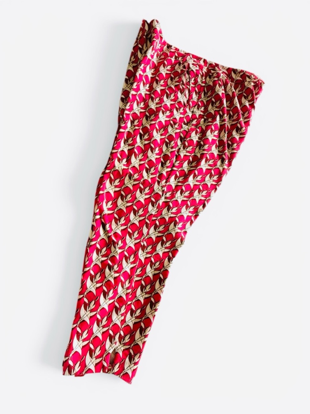 Lane Bryant Vibrant Cotton Red Cropped Ankle Pants, 16